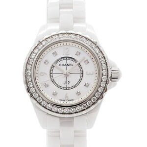Chanel J12 Diamond H2572 White Dial Women's Watch